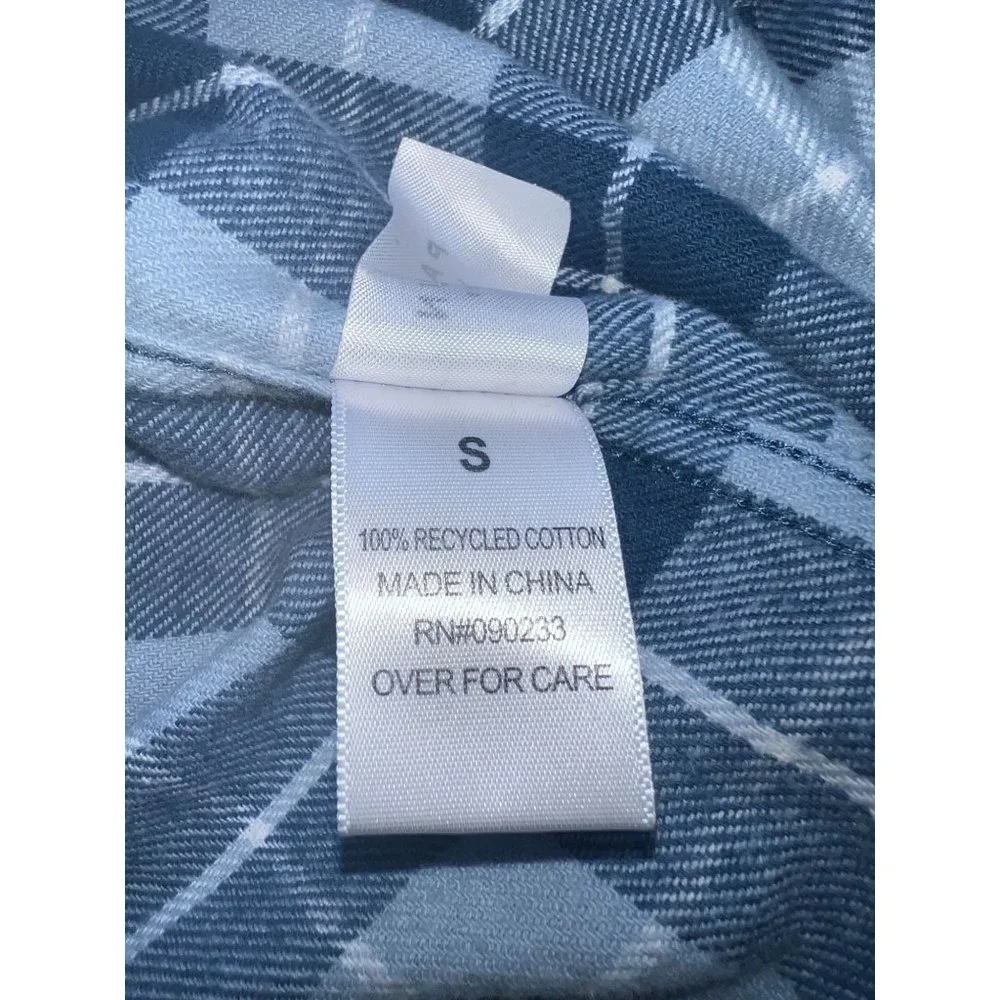 Pacsun Shirt Mens Small Blue Plaid Short Sleeve Button Front - Picture 7 of 9